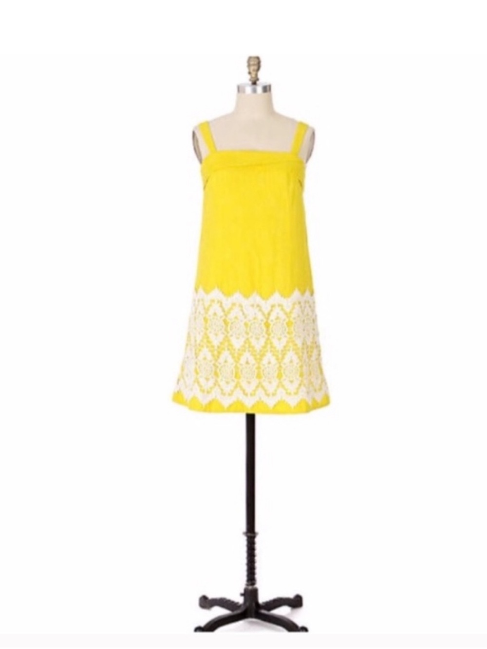 Anthropologie Floreat Yellow & White Lace Sundress - Picture 2 of 4